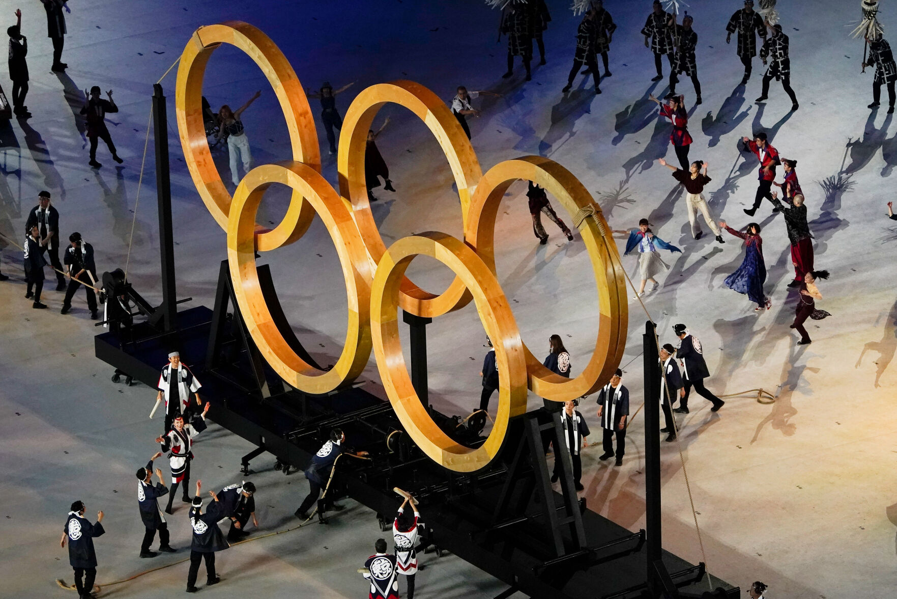 Actors perform during the opening ceremony
